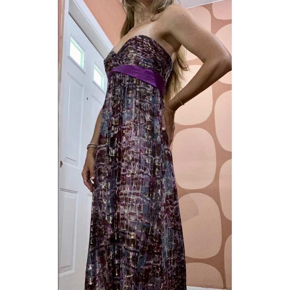 BCBGMaxAzria Multicolor Strapless Prom Dress - Picture 4 of 8